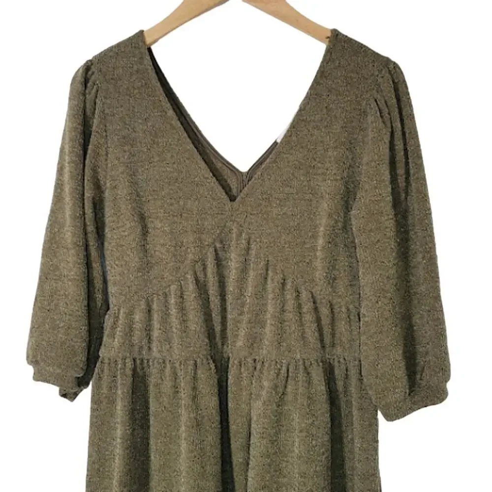Anthropologie RO&DE- moss green dress- size XS (bigger fit) - Picture 3 of 9